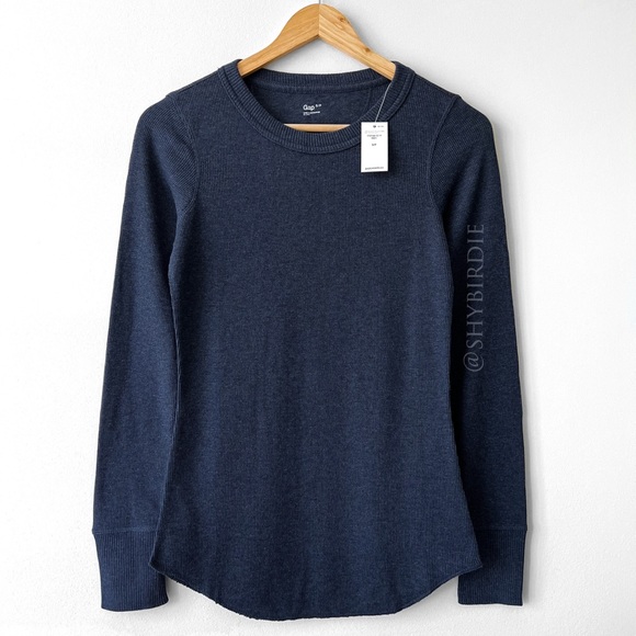 NWT GAP Thermal Crew / Waffle Long Sleeve T-Shirt - Picture 12 of 13